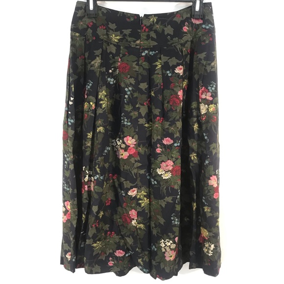 Vintage Floral Herman Geist Rayon Skirt - Picture 5 of 7